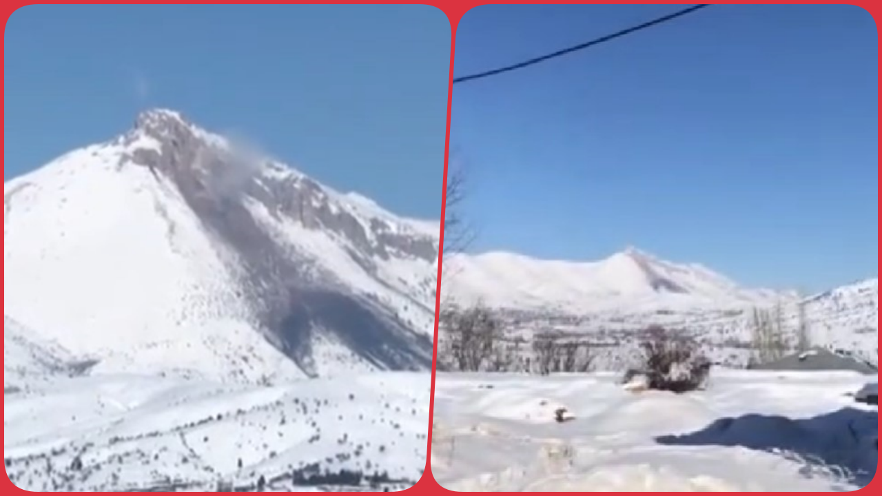 Kahramanmaraş’ta dağ yanma videosu izle! Yanardağ olmayan dağ yanıyor