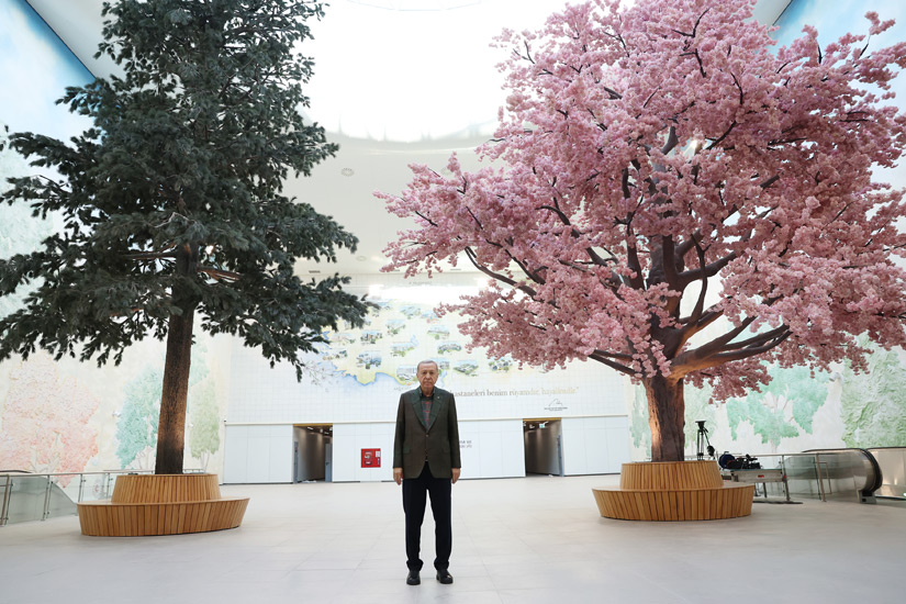 Sakura Çiçekleri Başakşehir Şehir Hastanesi Bahçesini Süslüyor
